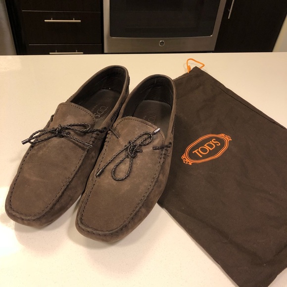 tod's gommino suede driving shoes